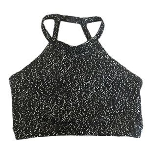 Buffbunny Catalina Jacquard Sports Bra in the black bossy print Medium
